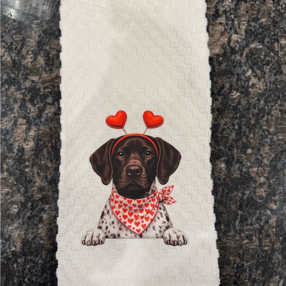 Valentine Dog Breed Kitchen Dish Towel - Picture 11 of 11